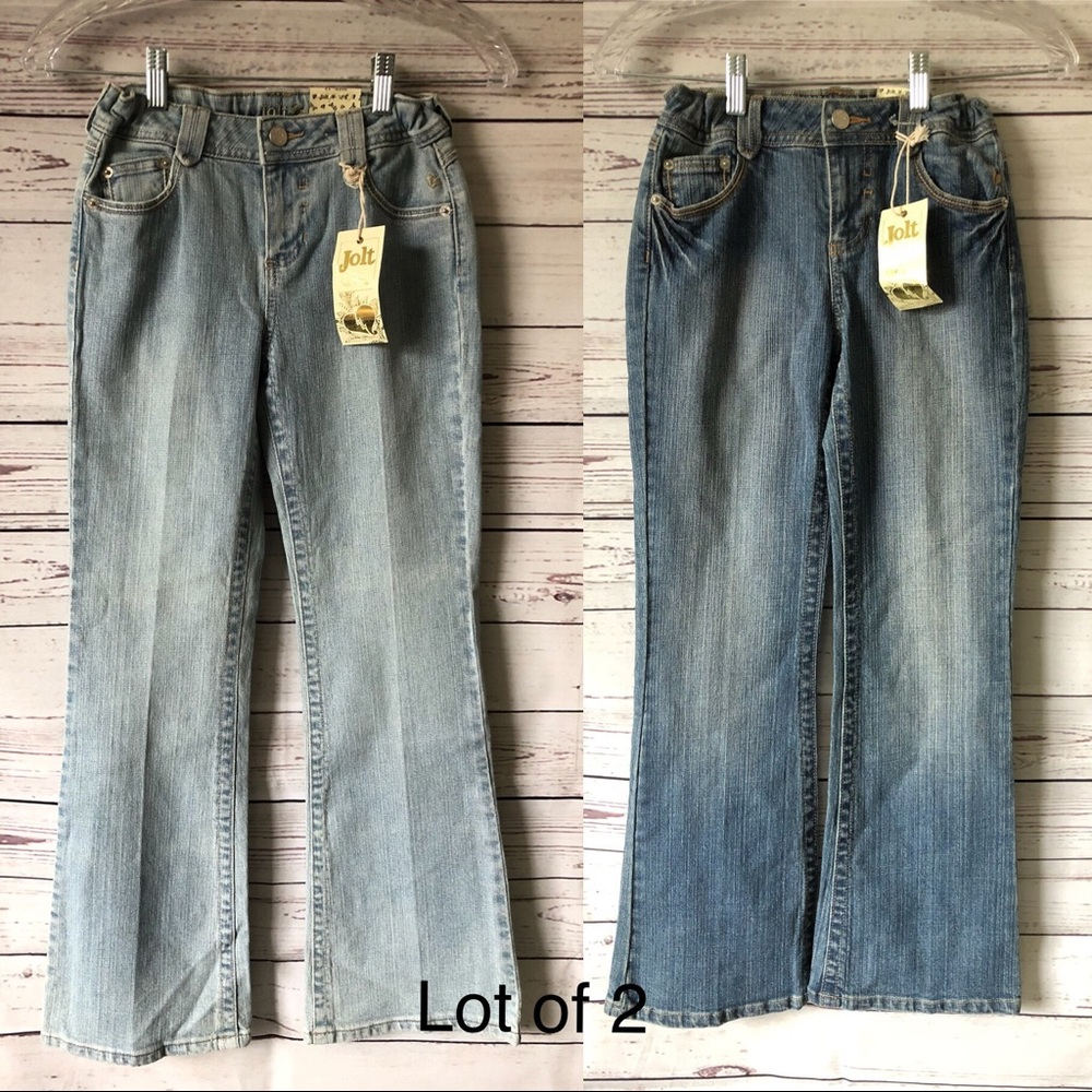 Lot of 2 Brand new Jolt girls bootcut jeans sz 12